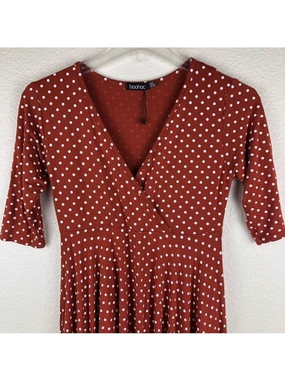 Women’s Boohoo Polka Dots Dress Size 4 Small - Picture 5 of 7